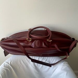 Cartier Elegant Burgundy Leather Bag